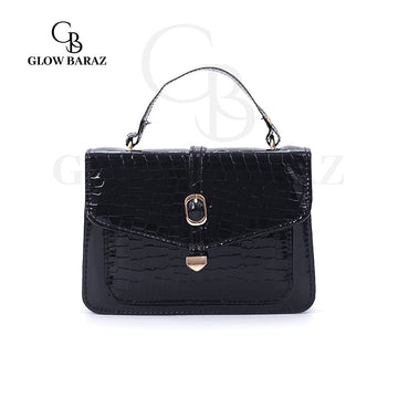 CROCO  Handbag Black