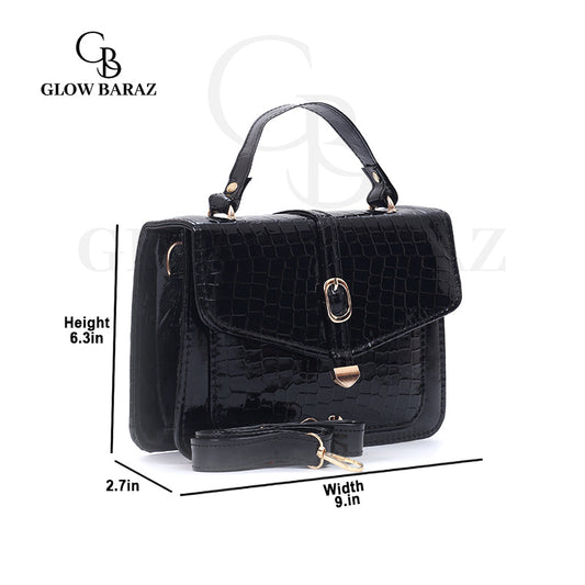CROCO  Handbag Black