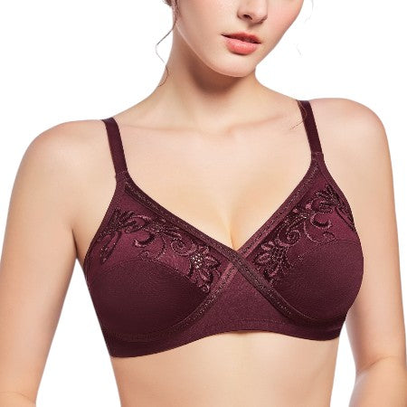 FL-709 Total-Support Bra - Wine
