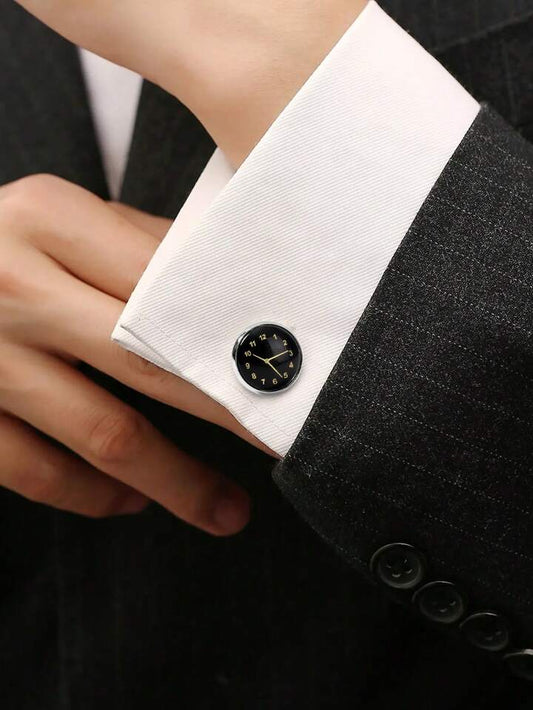 TOMI T-601 S6 Series Luxury Business Chronograph Watch Tie Pin Cufflinks