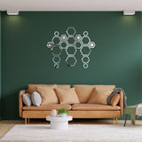 Acrylic Hexagon Ring Mirror Wall Decor Stickers