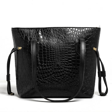 Croco | Chic  Shoulder Bag Black