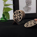 Elegant Textured Laser Cut Coaster Set – Stylish & Durable (Set of 6)