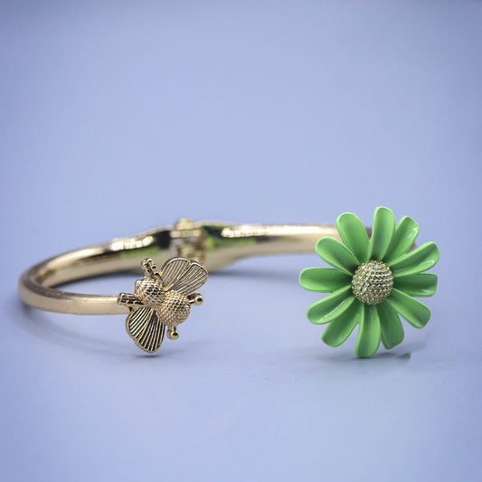 Daisy Sunflower Bracelet- Green