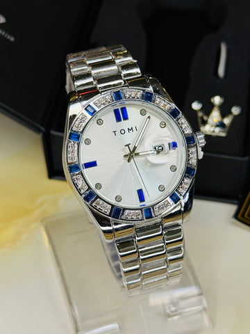 TOMI T-305 New Men's Luxury Business Stainless Steel Watch Gift Box Set