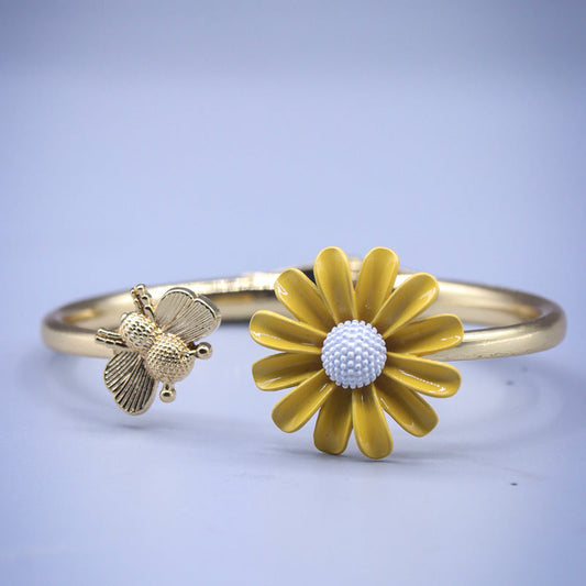 Daisy Sunflower Bracelet-Yellow