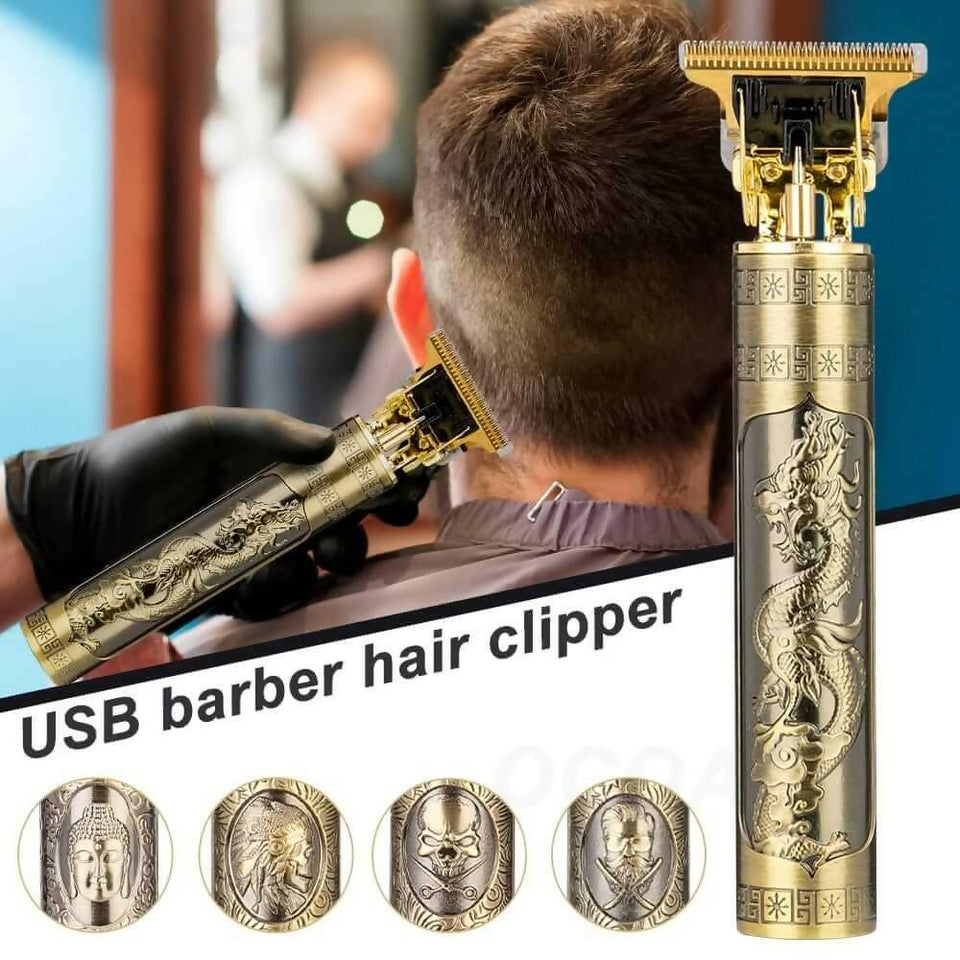 Branded T9 Vintage Beard Trimmer Professional Hair Cut Shaving Machine USB Rechargeable Wireless