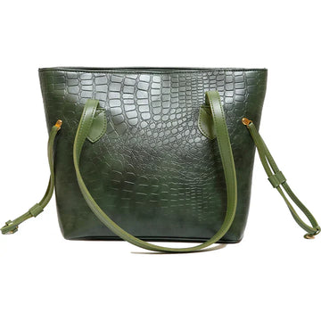 Croco | Chic  Shoulder Bag Green