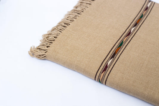 Wool Shawl Light Brown
