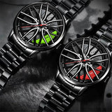 Wheel Watch Rotation Wheel Sports Car Rim Luxury Men's Watch Spinning Alloy Wheel Watch for Boys Men!