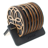 Elegant Textured Laser Cut Coaster Set – Stylish & Durable (Set of 6)
