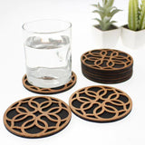 Elegant Textured Laser Cut Coaster Set – Stylish & Durable (Set of 6)