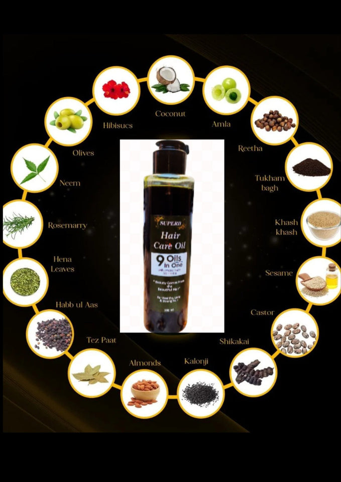 Superb 9-in-One Hair Care Oil – Nourish, Strengthen & Shine Naturally