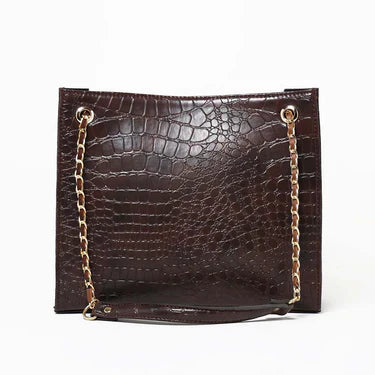 Croco Chain | Shoulder | Black
