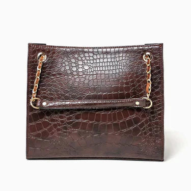 Croco Chain | Shoulder | Black