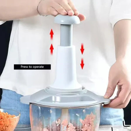 1 Pc Hand Push Manual Food Chopper- 1.5 Liter