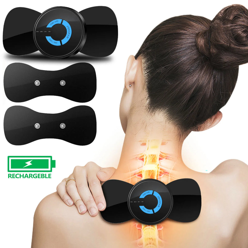 Rechargeable EMS Mini Body Massager Portable and Rechargeable Microcurrent Mini Pain Relief Neck Massager