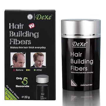 Dexe - Hair Building Fibers No. 1 Black – Volumizing & Thickening Hair Loss Solution – 22g