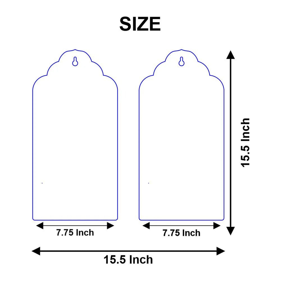 2-in-1 Premium 'Ya Hussain' & 'Ya Abbas' Islamic Acrylic Mirror Wall and Table Decor Piece