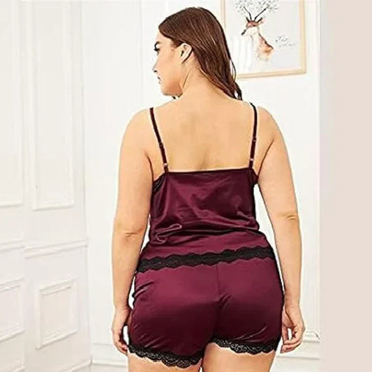 Comfortable Maroon Jersey Nightwear Set – 1 Pcs Lightweight Sleepwear