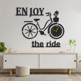 Enjoy The Ride Bicycle Big Wall Clock